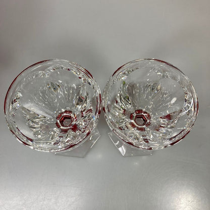 バカラ アルクール ワイングラス クリア&レッド 2客セット Baccarat【AFI28】【中古】