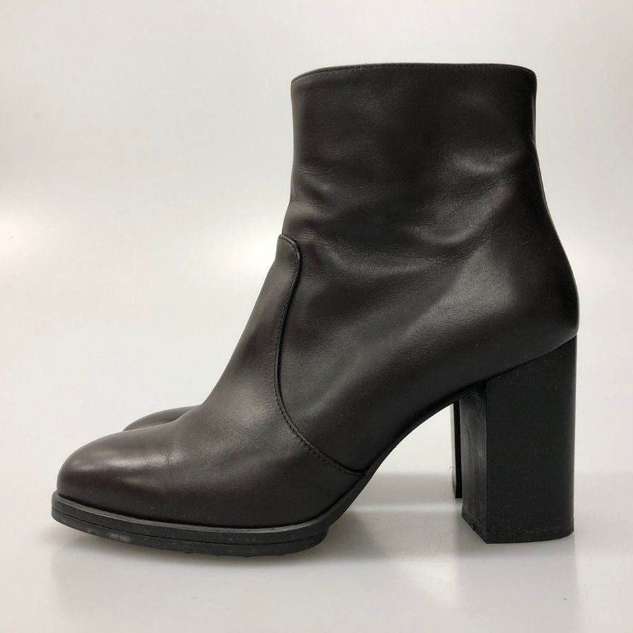 トッズ ブーツ サイドジップ ハイヒール カーフ レディース ブラック サイズ37 TOD'S 約23.5cm【AFD1】