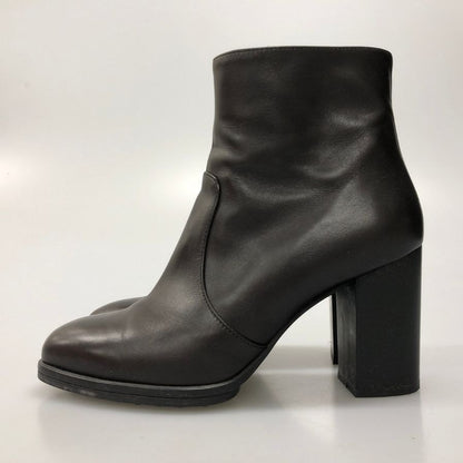 トッズ ブーツ サイドジップ ハイヒール カーフ レディース ブラック サイズ37 TOD'S 約23.5cm【AFD1】