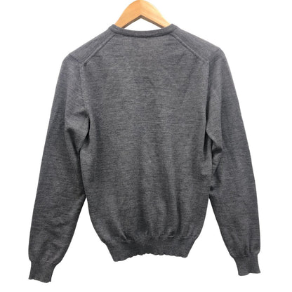 中古◆ザノーネ ウール Vネックニット グレー ウール100% サイズ46 メンズ  ZANONE 【AFB44】