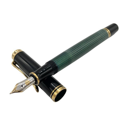 ペリカン 万年筆 14C-585 EF ストライプ  ブラック×ゴールド  PELIKAN【AFI13】