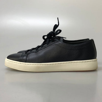 サントーニ レザースニーカー グレインレザー メンズ ネイビー サイズUK8 Santoni 約27.0cm【AFC5】