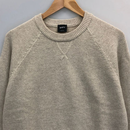 中古◆バフィー ウール リネン 混合 クールネック ニット メンズ サイズ 44 ブラウン系 BAFY 【AFB28】
