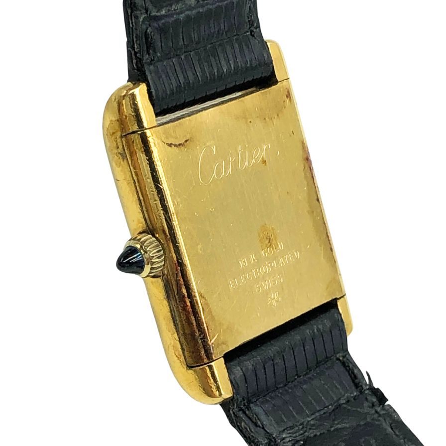 カルティエ マストタンク 腕時計 レディース 手巻き 18K GOLD ELECTROPLATED スイスメイド ゴールド Cartier【AFI8】
