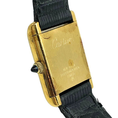 カルティエ マストタンク 腕時計 レディース 手巻き 18K GOLD ELECTROPLATED スイスメイド ゴールド Cartier【AFI8】
