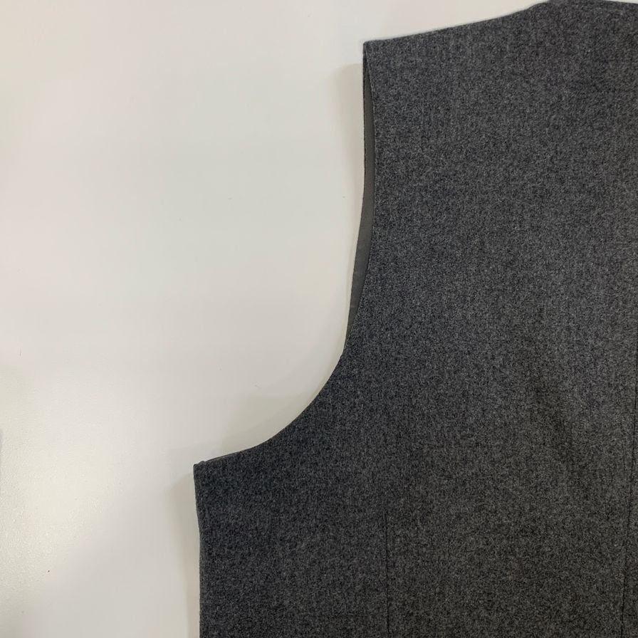 極美品◆ユニバーサルランゲージ ベスト ダブル カノニコ サイズ46 グレー系 メンズ VITALE BARBERIS CANONICO UNIVERSAL LANGUAGE 【AFB11】