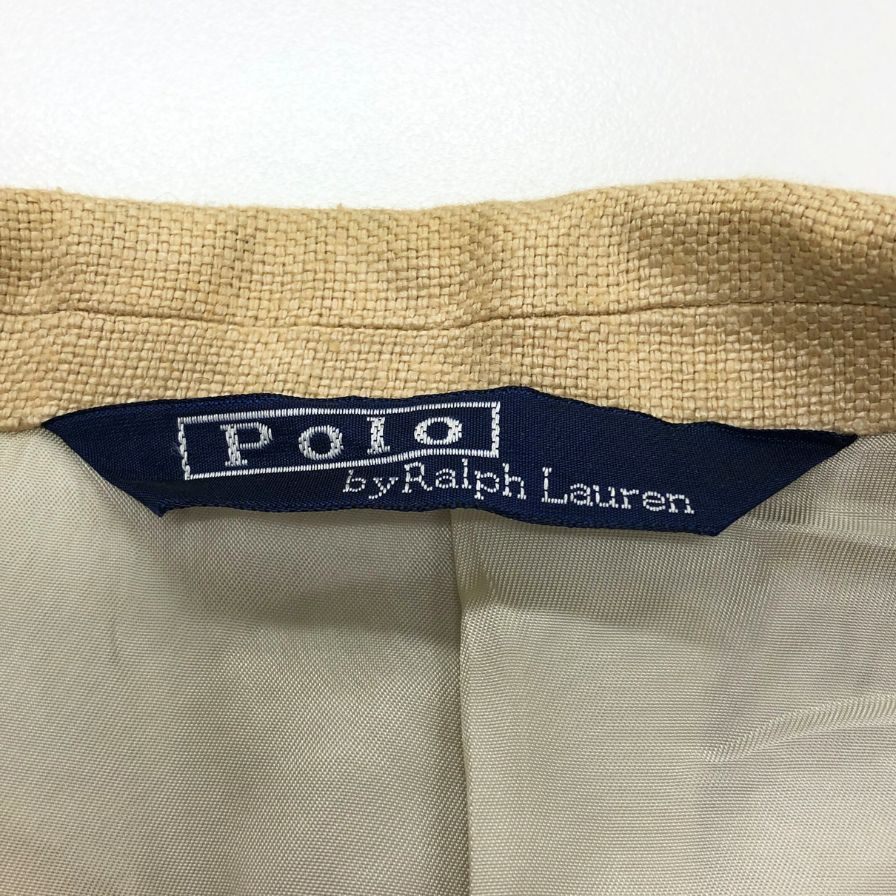 美品◆ポロ ラルフローレン 2Bジャケット リネン メンズ サイズ96A7表記 Polo by Ralph Lauren 【AFB21】