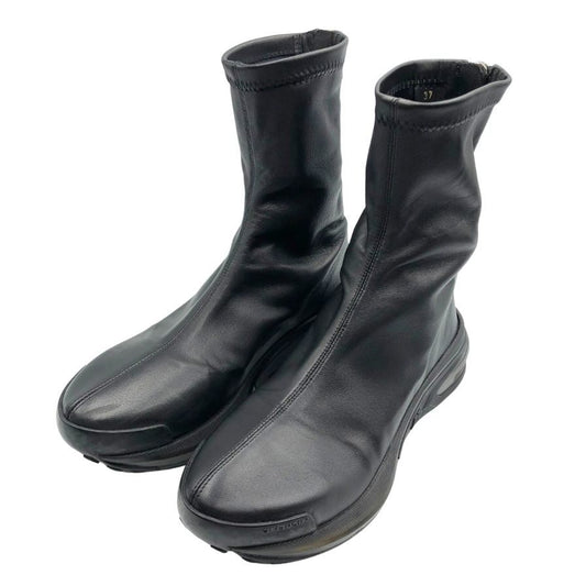 ジバンシー ジップ ブーツ バックジップ ゴム底 レディース サイズ37 ブラック GIVENCHY 約23.5cm【AFC1】