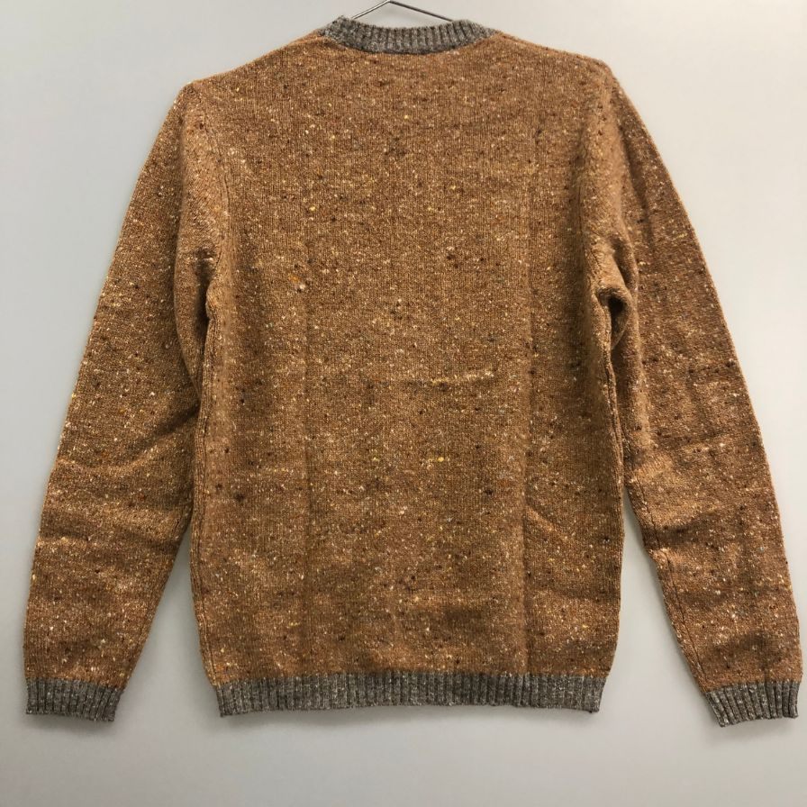 美品◆スティレ ラティーノクルーネックニット メンズサイズ44 ブラウンベージュ STILE LATINO 【AFB4】