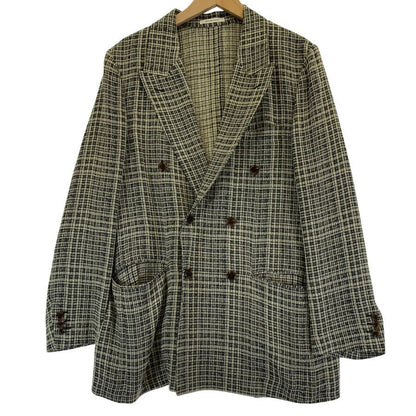 美品◆クチュール ド アダム  ダブル レーヨン ジャケット  メンズ サイズ 38 ブラウン COUTURE D'ADAM 【AFB16】