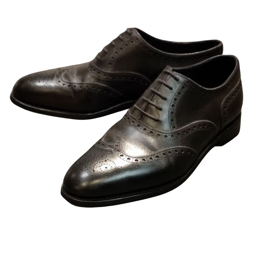 ジョンロブ　JOHN LOBB （6.5） 革靴　デッキシューズ　スウェード　黒 ジョンロブ JOHN LOBB （6.5） 革靴 デッキシューズ スウェード