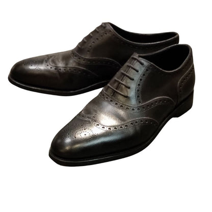 ジョンロブ レザーシューズ ストーウェイ ウィングチップ 8695ラスト ブラック メンズ サイズ6.5E JOHN LOBB STOWEY ビジネスシューズ 約26.0cm【LA】【中古】