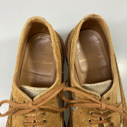 ドクターマーチン 3989 ウイングチップ スエード ヘリンボーン生地コンビ ブラウン サイズUK6 Dr. Martens 約25.0cm【AFC41】