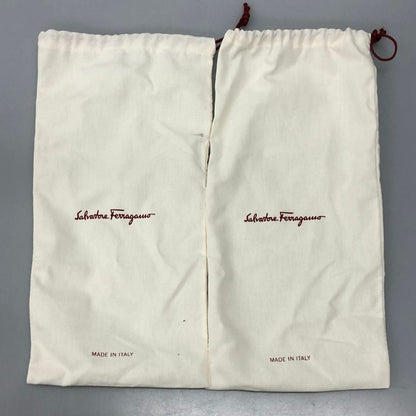 フェラガモ ビットローファー ゴールド メンズ ブラウン サイズ6EE Ferragamo 約24.5cm【AFD3】