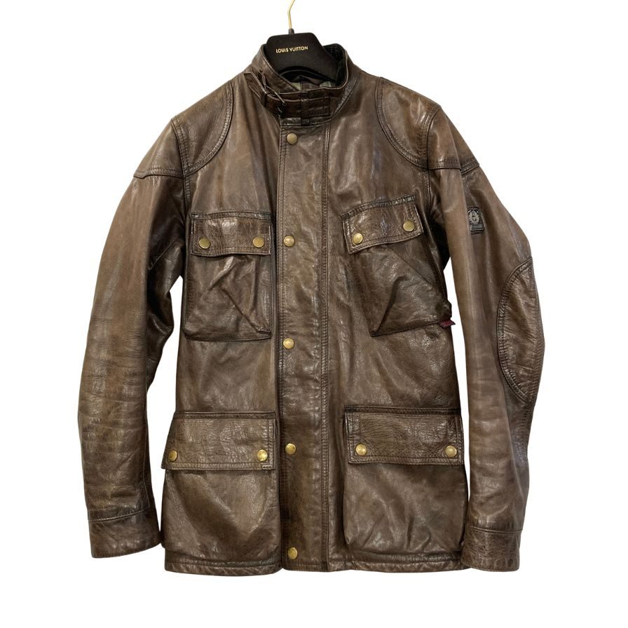 中古◆ベルスタッフ トライアルマスター ゴールドラベル パンサージャケット ブラウン メンズ サイズ42 Belstaff Trialmaster Panther Jacket 【AFF19】