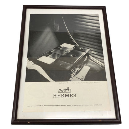 エルメス ポスター トラベルバック 1930年代 ヴィンテージ 額付き HERMES【AFE13】【中古】