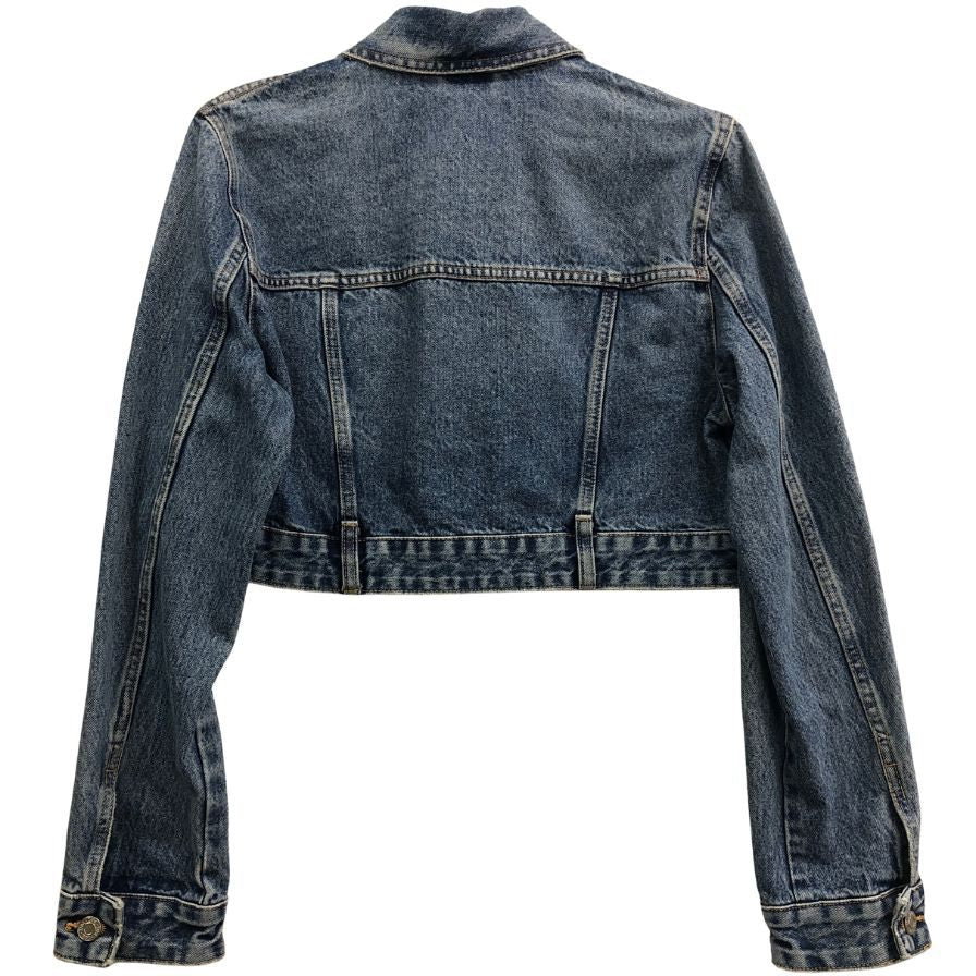 極美品◆ザラ ジップアップデニムジャケット レディース サイズS ZARA 【AFB7】