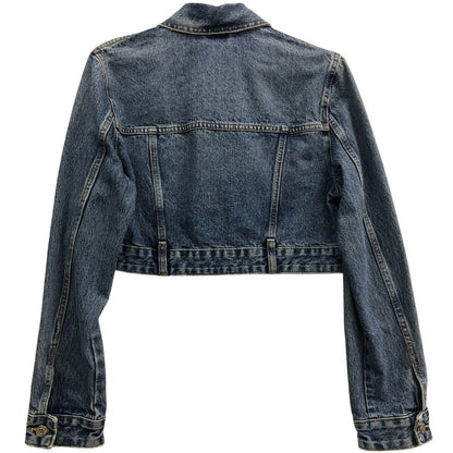 極美品◆ザラ ジップアップデニムジャケット レディース サイズS ZARA 【AFB7】
