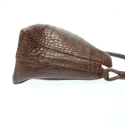 Good condition ◆ La Luce JRA certified handbag crocodile brown La luce [AFE11] 