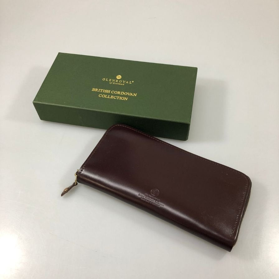 グレンロイヤル 長財布 ラウンドジップ コードバン ボルドー GLENROYAL【AFB55】