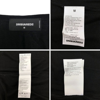 極美品◆ディースクエアード カーディガン シルク100% レディース サイズM ブラック S75HA0522 S15155 DSQUARED2 【AFB28】