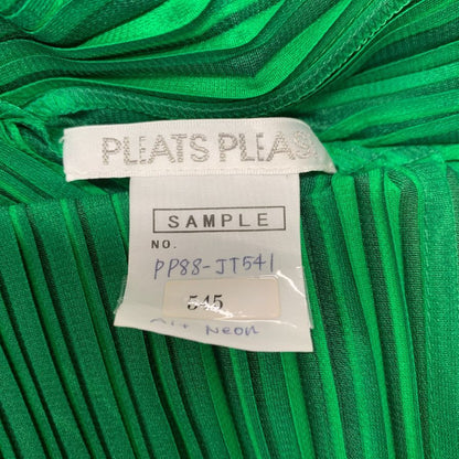 極美品◆プリーツプリーズ カットソー サンプル品 PP88JT541 グリーン サイズ5 PLEATS PLEASE ISSEY MIYAKE 【AFB1】