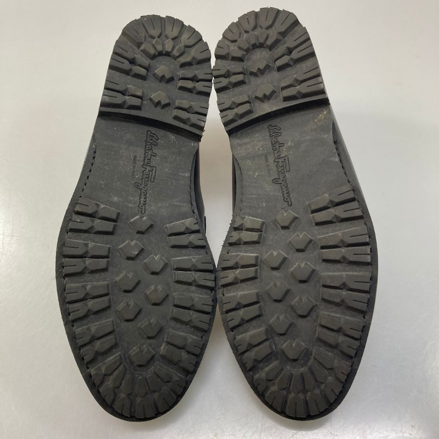 サルバトーレ フェラガモ ローファー ビットローファー ガンチーニ ブラック メンズ サイズ7 Salvatore Ferragamo 約25.0cm【AFC43】