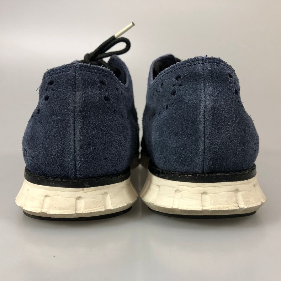 コールハーン ゼログランド C31401  レザースニーカー ウイングチップ オックスフォード スエード ネイビー サイズ7.5 メンズ Cole Haan 約25.0cm【AFC43】