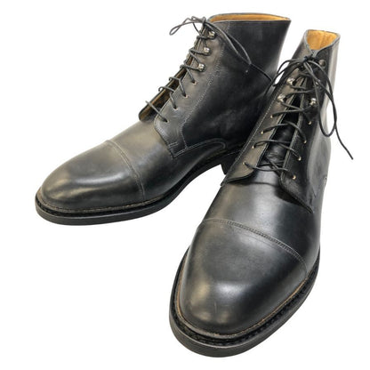 パラブーツ レザーブーツ ストレートチップ ブラック メンズ サイズ8 PARABOOT ブーツ 約26.5cm【LA】【中古】