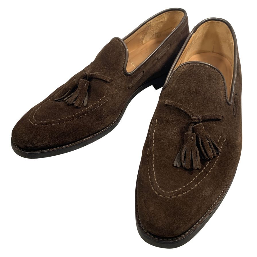 クロケット＆ジョーンズ タッセルローファー ビームスF別注 アルダニー スエード ブラウン サイズUK8E メンズ Crockett & Jones 約27.0cm【AFC36】