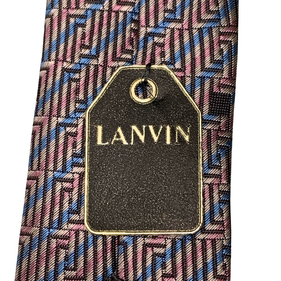 ランバン 総柄 ネクタイ ピンク メンズ LANVIN【AFI11】