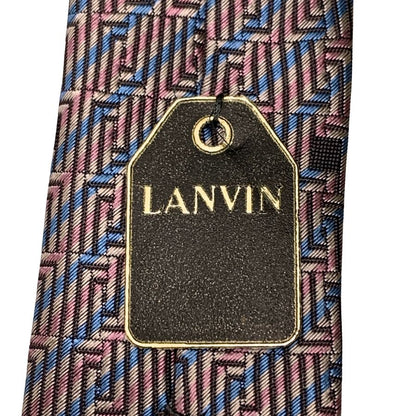 ランバン 総柄 ネクタイ ピンク メンズ LANVIN【AFI11】