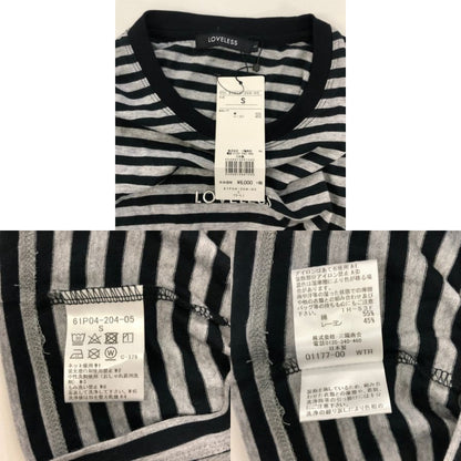 新品同様◆ラブレス Tシャツ ボーダー メンズ ブラック系 サイズS LOVELESS 【AFB36】