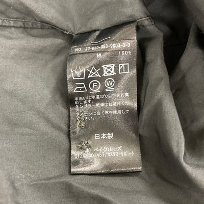 中古◆レショップ レギュラーカラーシャツ 長袖 コットン EY40 Wide Regular Shirts ブラック メンズ サイズ2 L'ECHOPPE 【AFB36】