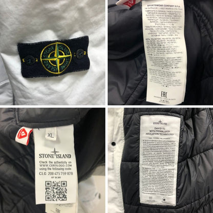美品◆ストーンアイランド David-TC COAT PRIMAROFT インナー付き コート メンズ サイズXL オフホワイト STONE ISLAND 【AFF19】