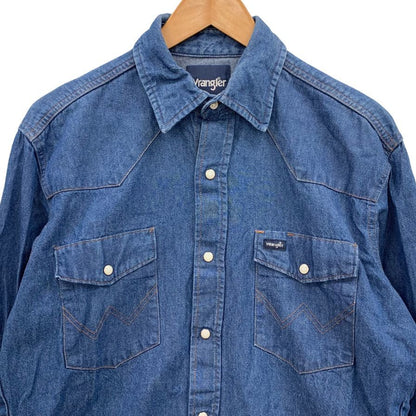 極美品◆ラングラー ウエスタン デニム シャツ 70127MW サイズ15.5 Wrangler 【AFB23】