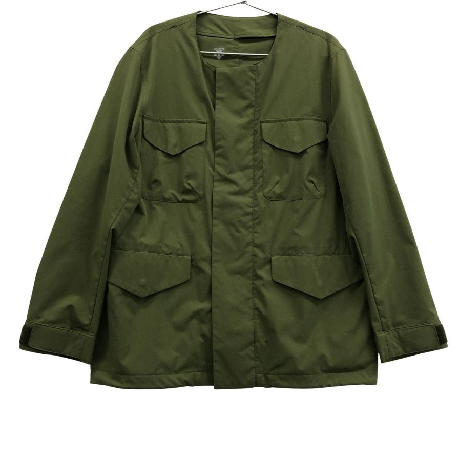 美品◆デサント ノーカラー ユーテリティ ジャケット DLMNJF41S メンズ サイズM カーキ DESCENTE 【AFF19】