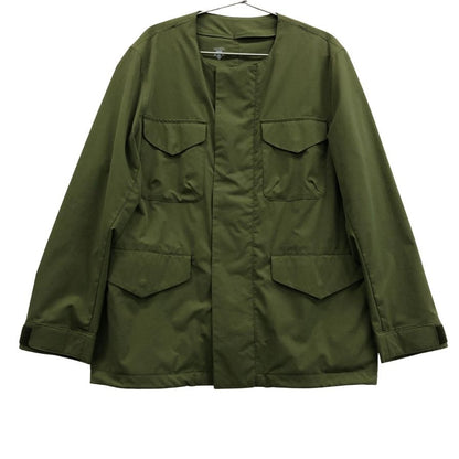 美品◆デサント ノーカラー ユーテリティ ジャケット DLMNJF41S メンズ サイズM カーキ DESCENTE 【AFF19】