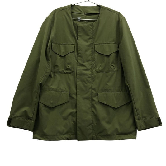 美品◆デサント ノーカラー ユーテリティ ジャケット DLMNJF41S メンズ サイズM カーキ DESCENTE 【AFF19】
