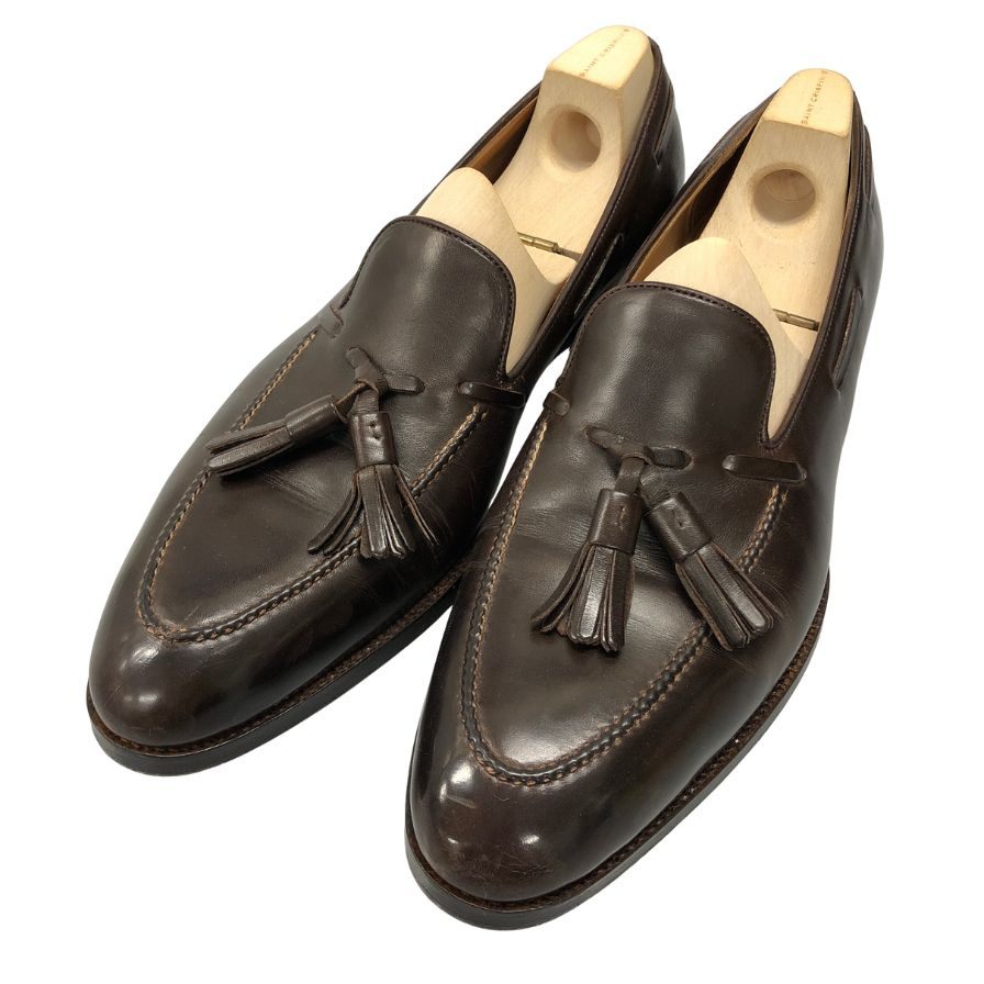 サンクリスピン AZALEA別注 レザーシューズ タッセルローファー メンズ 7.5D ブラウン Saint Crispin’s ローファー 約26.0cm【LA】【中古】