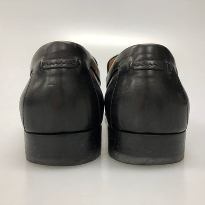 ルイヴィトン タッセルローファー Uチップ レザー キューブ ロゴチャーム メンズ ブラック サイズ7.5 LOUIS VUITTON 約26.0cm【AFC1】