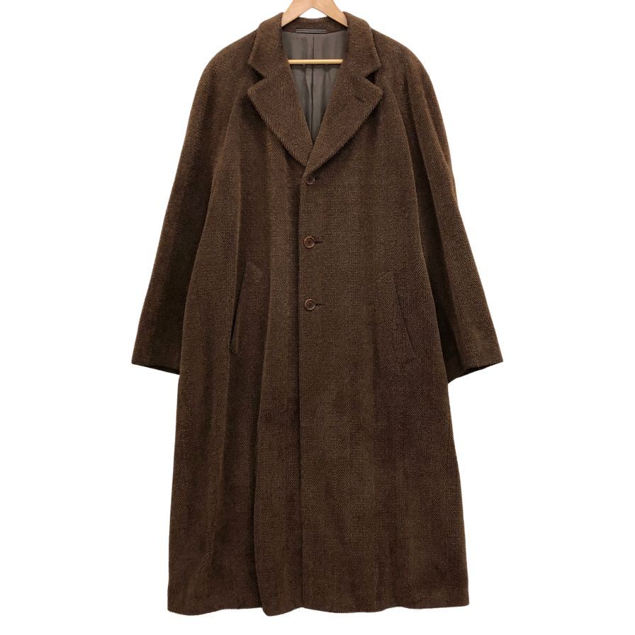 美品◆エルメネジルドゼニア ソフト コート チェスターコート ウール アルパカ混 ブラウン系 サイズ48 Ermenegildo Zegna soft 【AFF24】