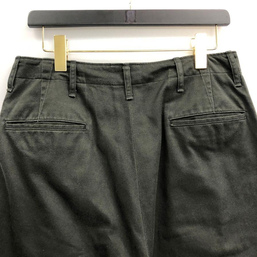 コモリ 26SS チノパン ブラック 直営店限定 D01-03024 メンズ サイズ2 COMOLI 【AFB44】