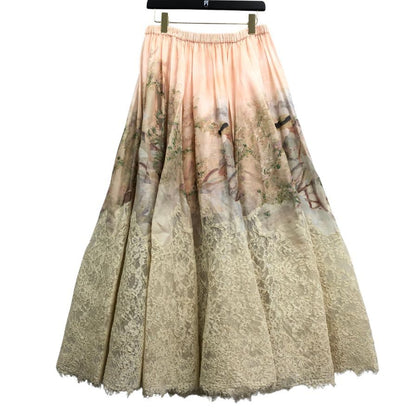 ジマーマン ロングスカート 花柄 レースデザイン ピンク系 レディース サイズ2 ZIMMERMANN【AFB16】
