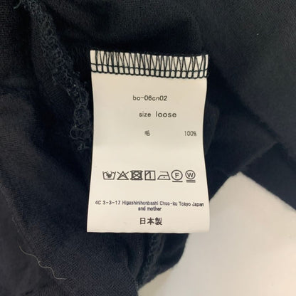 美品◆バーベルオブジェクト ロングスリーブニット ブラック メンズ サイズフリー barbell object 【AFB19】
