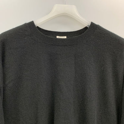 美品◆キャッシュ＆バルバ モンゴリアンカシミヤ エルボーパッチ ポロ ニット カシミヤ100％ ブラック メンズ サイズ4 cash & barba 【AFB34】