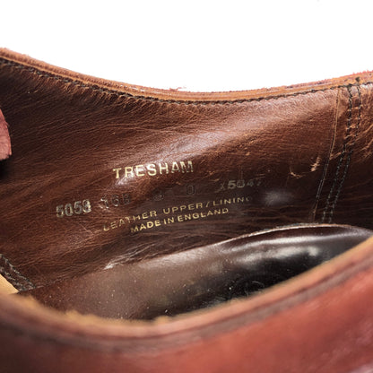 クロケット&ジョーンズ レザーシューズ TRESHAM ブラインドブローグ カーフ バーガンディ メンズ サイズUK9D CROCKETT&JONES 約27.5cm【AFC44】