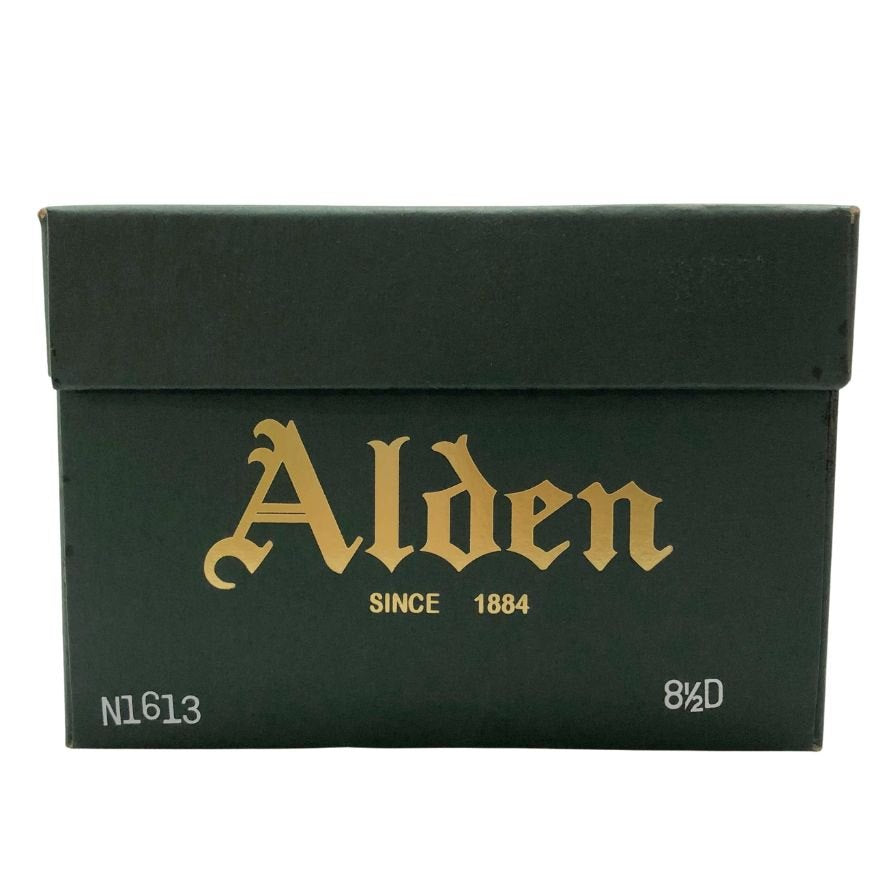オールデン レザーシューズ N1613 モックトゥ モディファイドラスト シボ革 ブラック メンズ サイズ8.5D ALDEN ビジネスシューズ 約26.5cm【LA】【中古】
