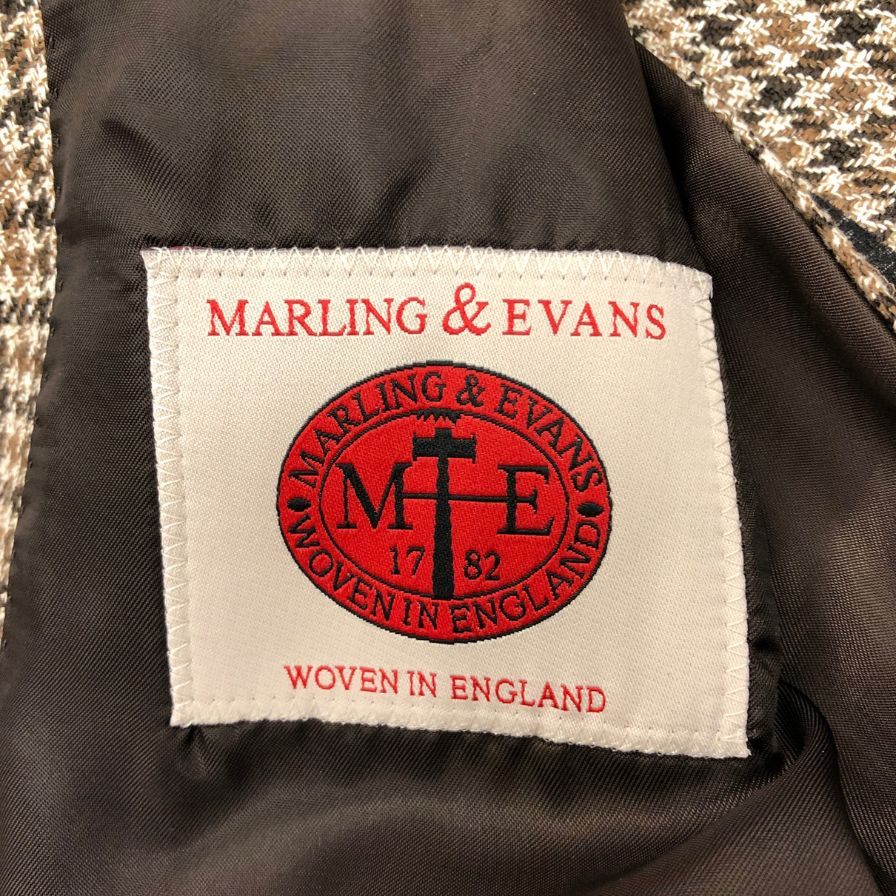 極美品◆トゥモローランド テーラードジャケット PILGRIM  ウール リネン シルク  ハウンドトゥース柄 ブラウン系 メンズ サイズ46 tomorrowland 【AFB12】