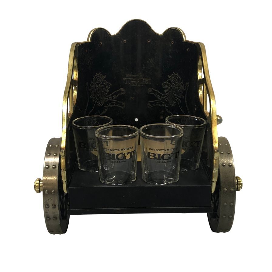 ビッグT ボトルケース ショットグラス4個付き オルゴール ゴールド BIGT【AFI26】【中古】
